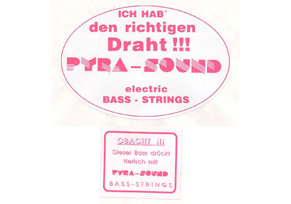 Pyramid Bass Strings - Aufkleber von 1987