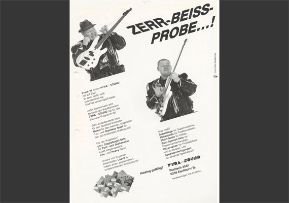 Werbung 1988 - Pyra-sound electric bass strings